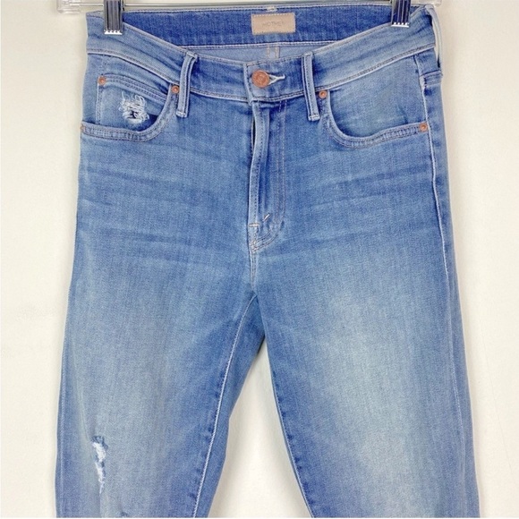 Mother The Rascal Snippet Ripped Ankle Straight Jeans Size 24 - Picture 3 of 15